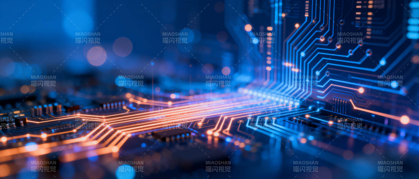 科技电路光影图片
