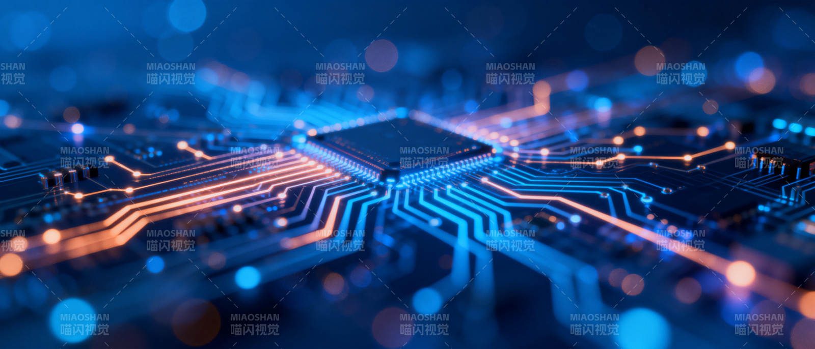 芯片电路光效图图片