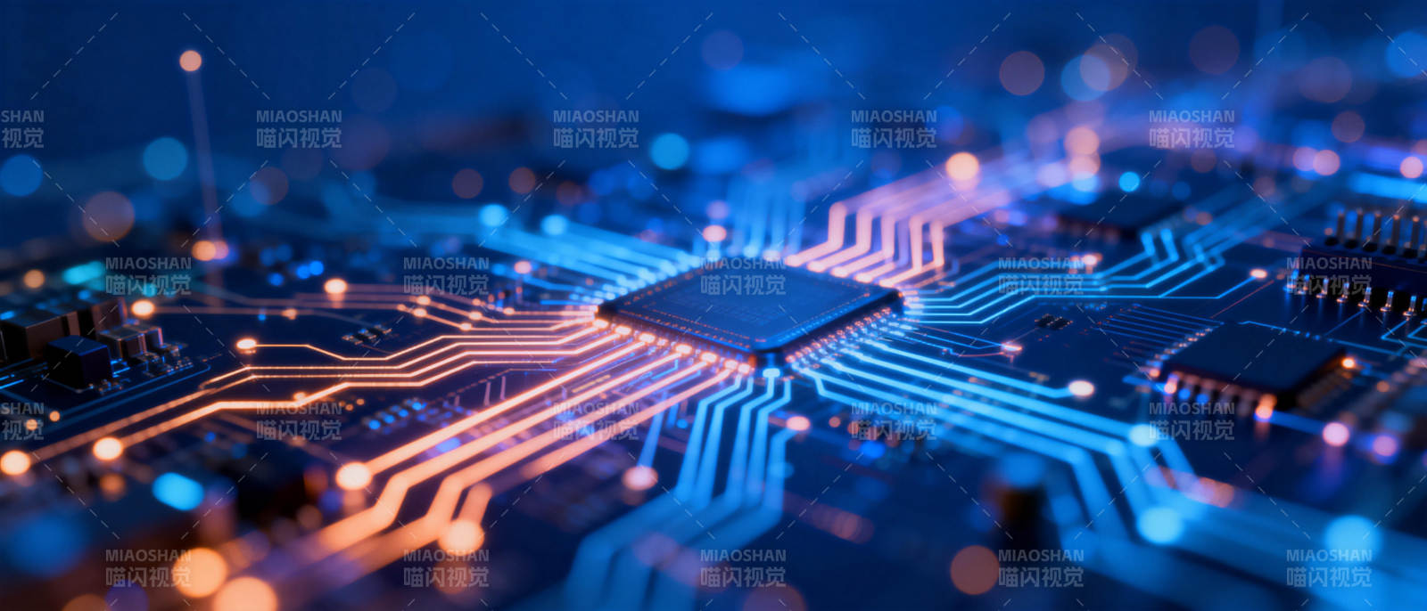 芯片电路光效图图片