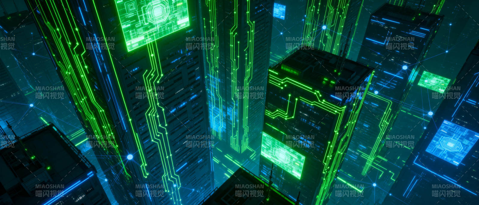 未来城市夜景图片