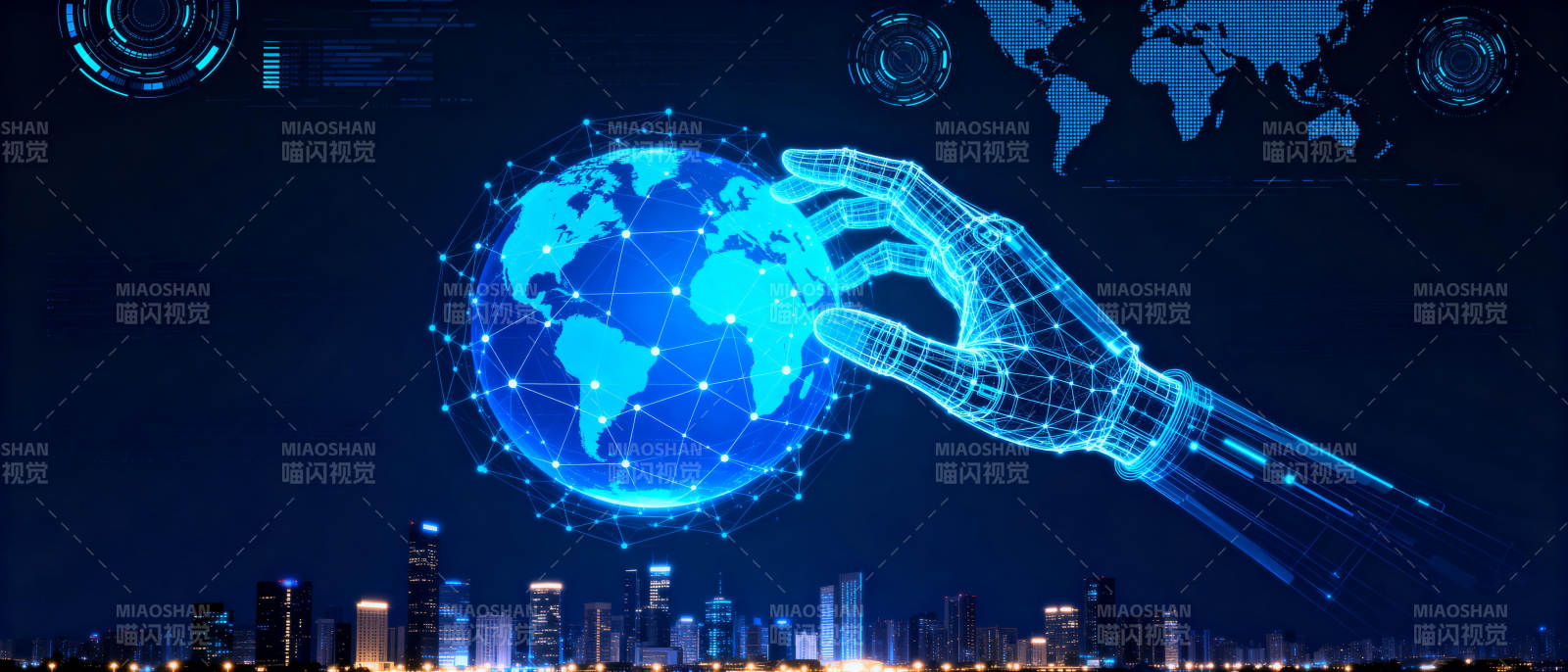 科技之手握地球图片