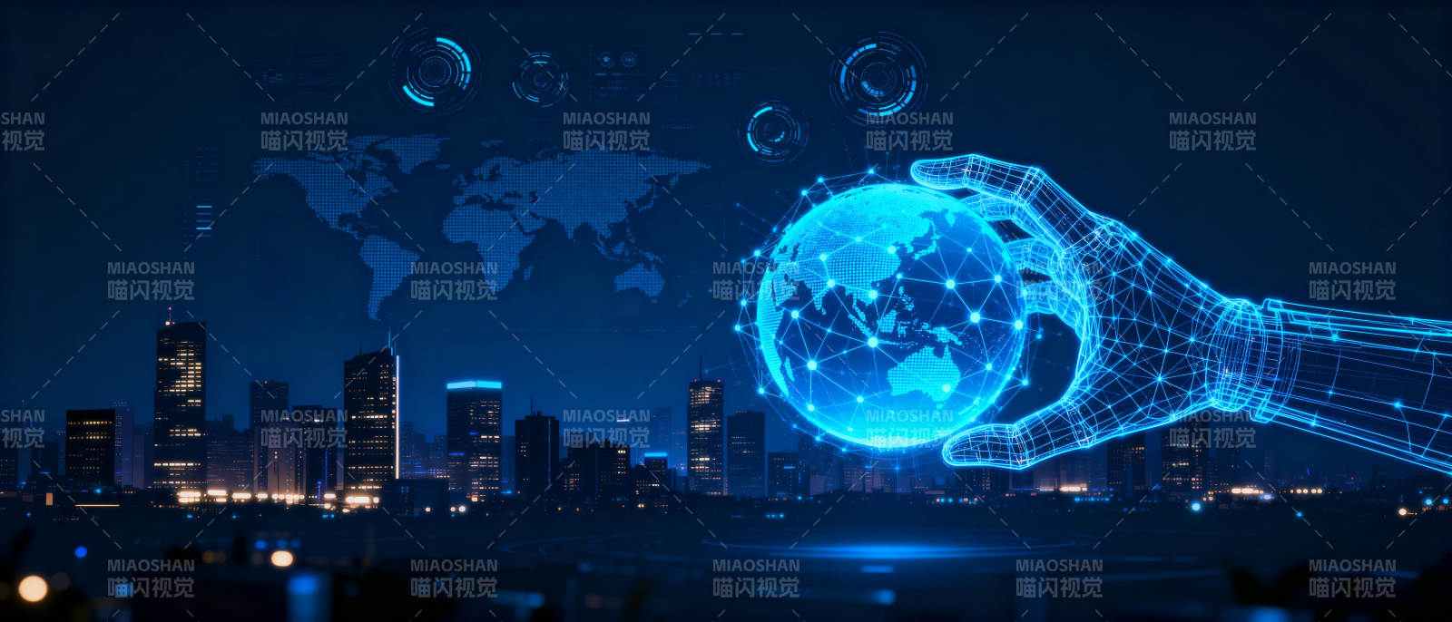 数字地球 未来之手图片