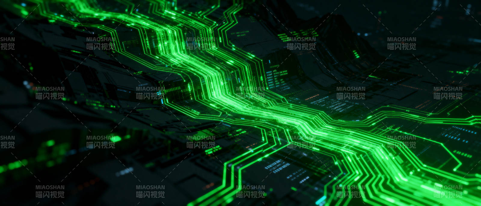 绿色电路光流图片