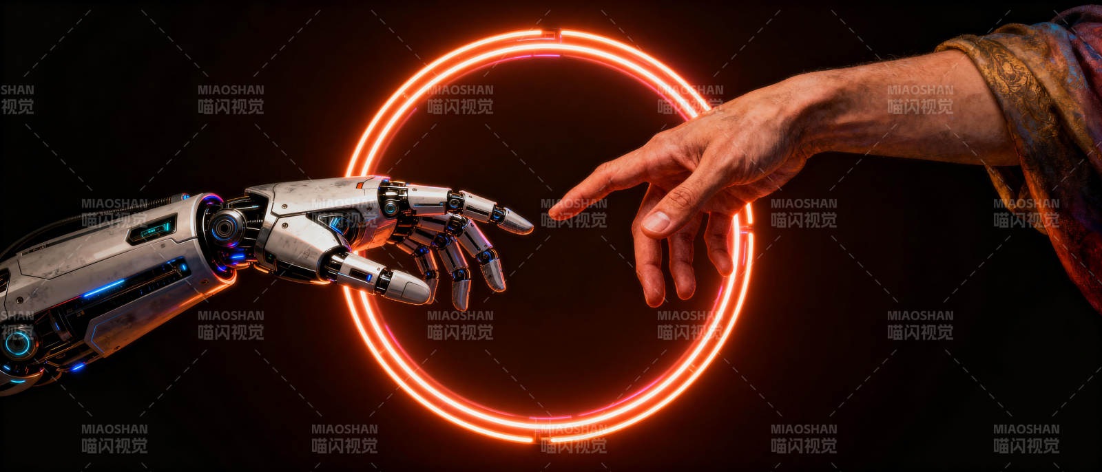 人机触碰未来图片