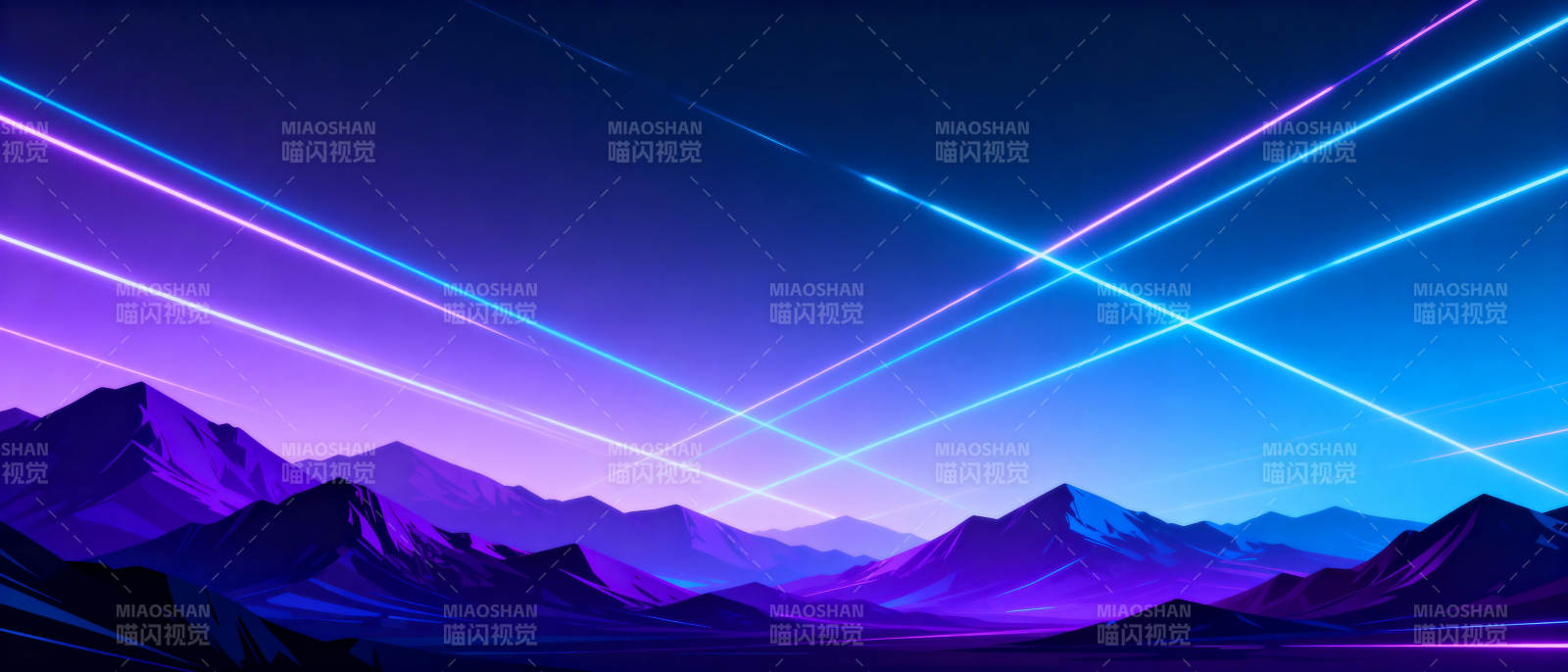 霓虹山夜景图片