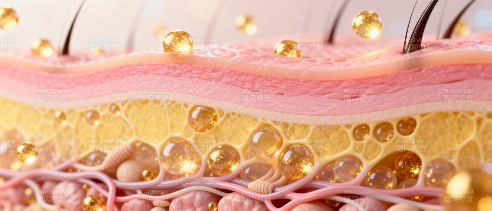 肌肤保湿结构图图片