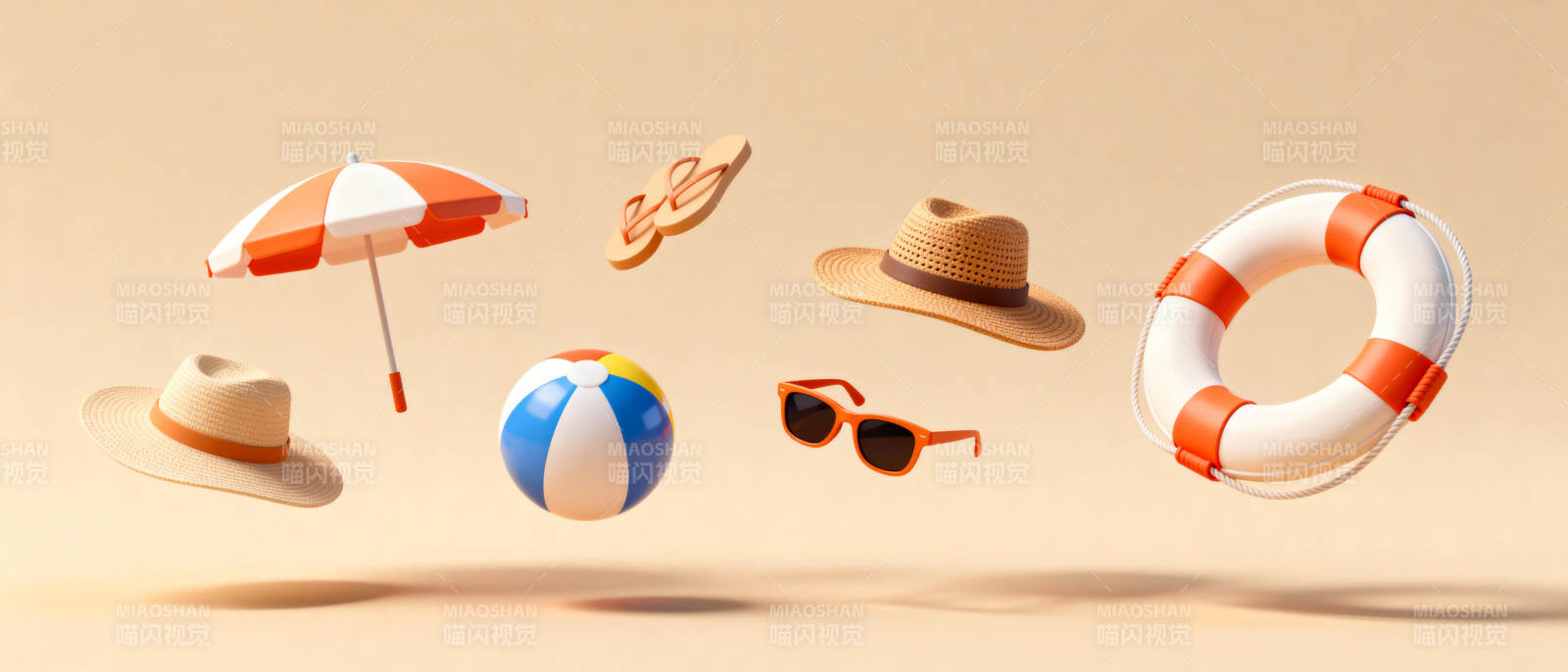 夏日海滩用品图片