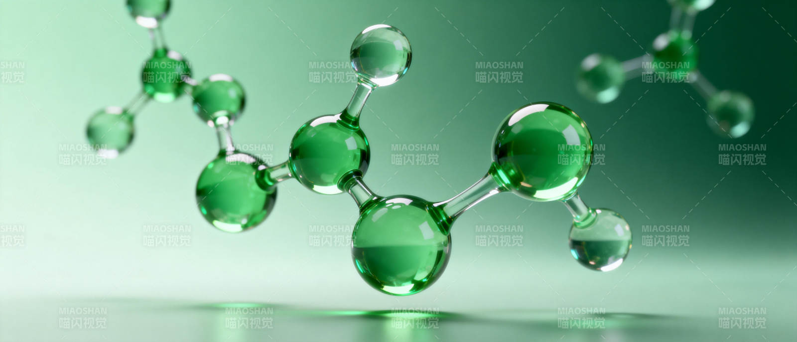 绿色分子结构图片