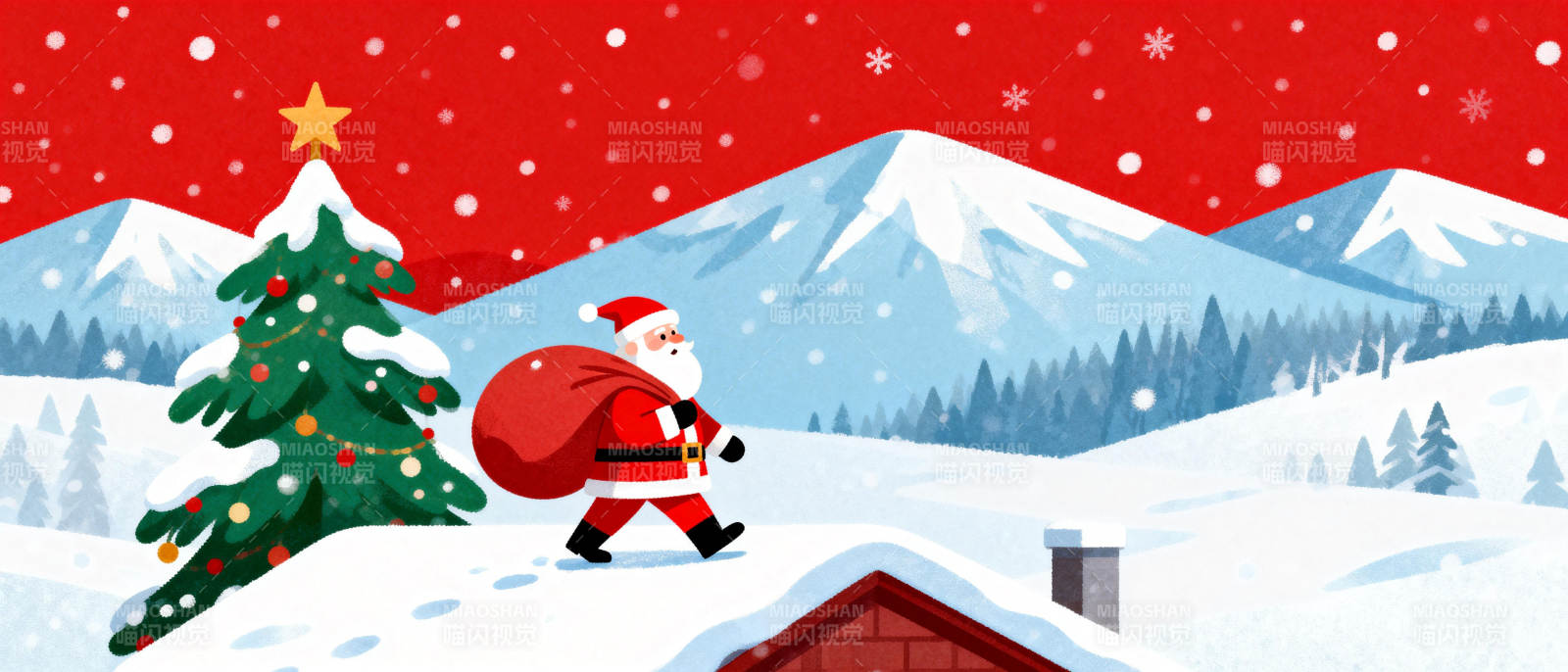 圣诞老人送礼物图片