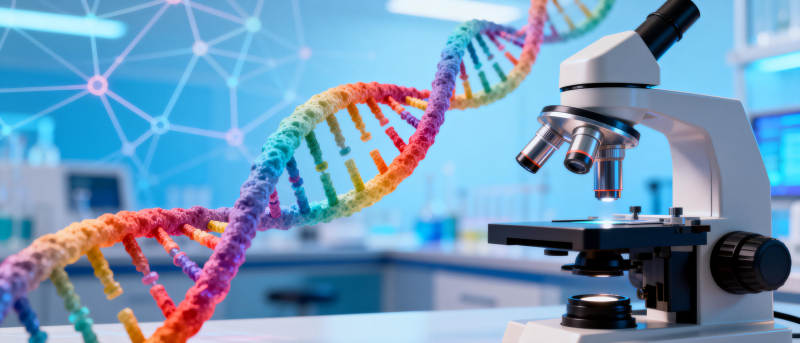 DNA与显微镜图片