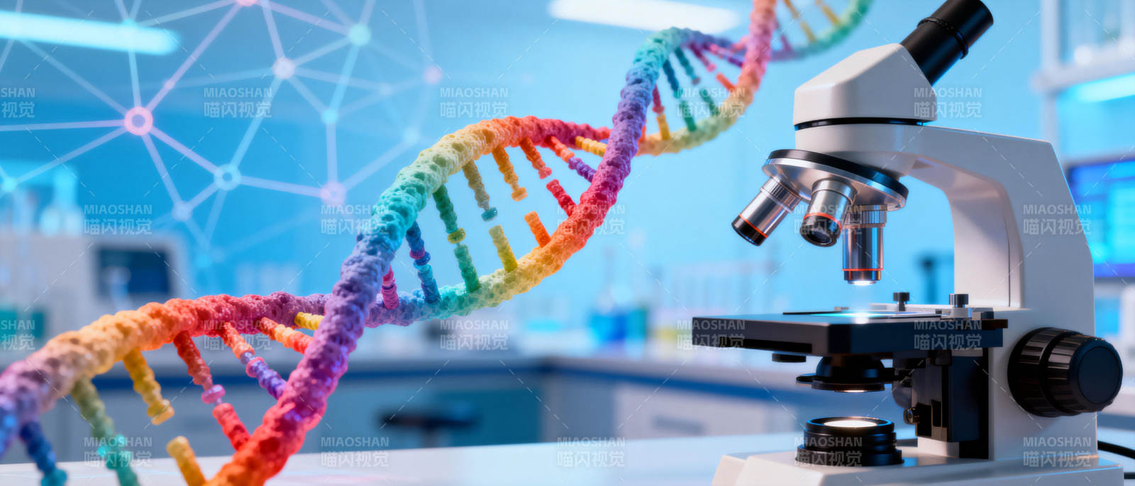 DNA与显微镜图片