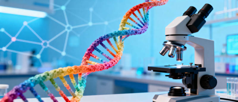 DNA与显微镜图片