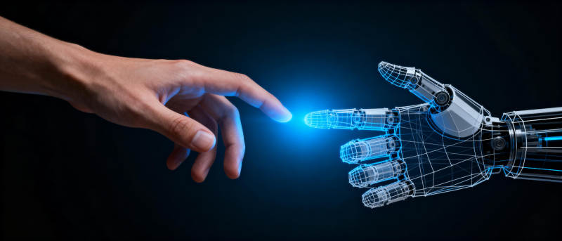 人机触碰未来图片