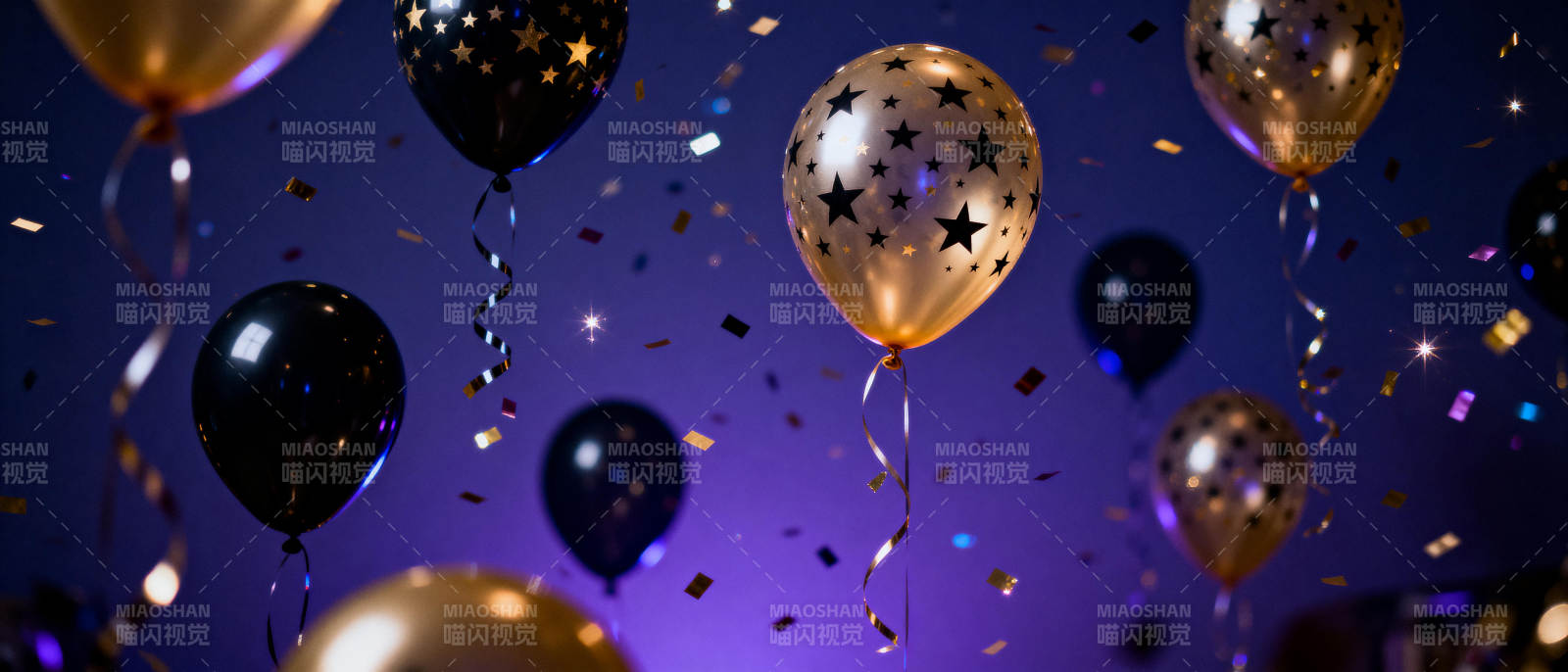 璀璨气球庆贺夜图片
