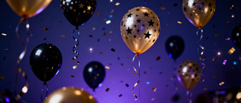 璀璨气球庆贺夜图片