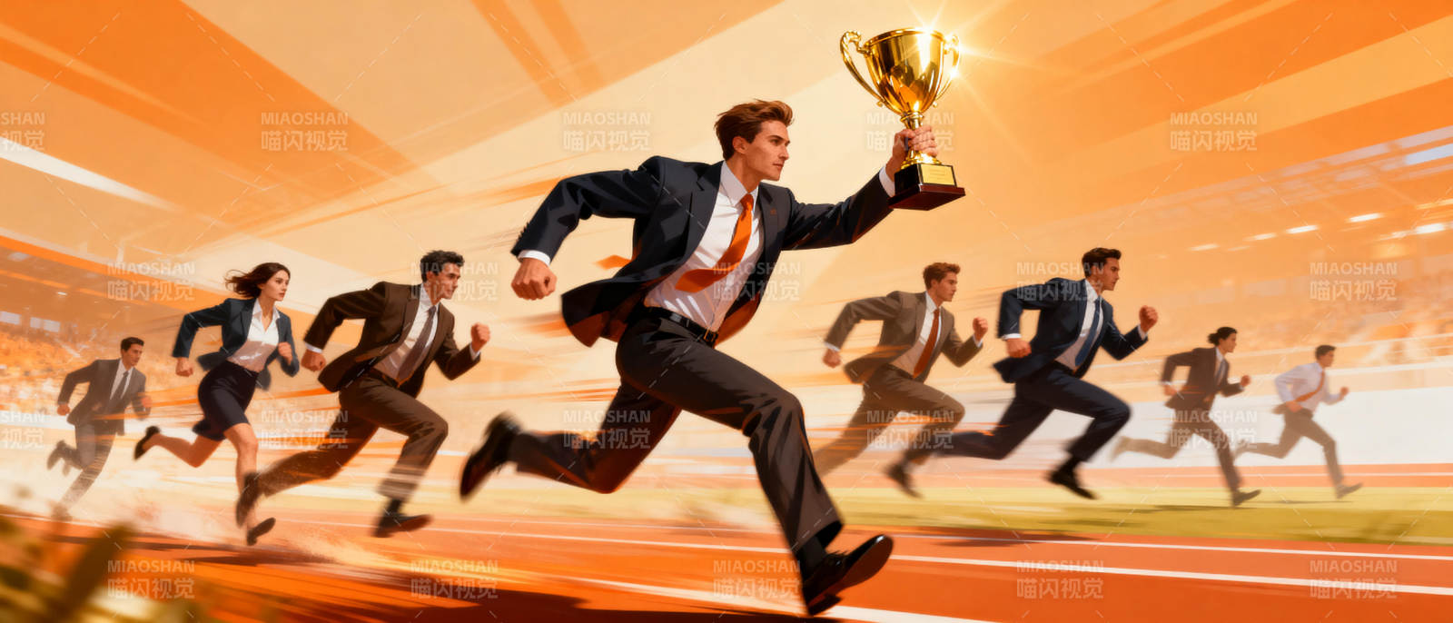 职场冲刺夺金图片