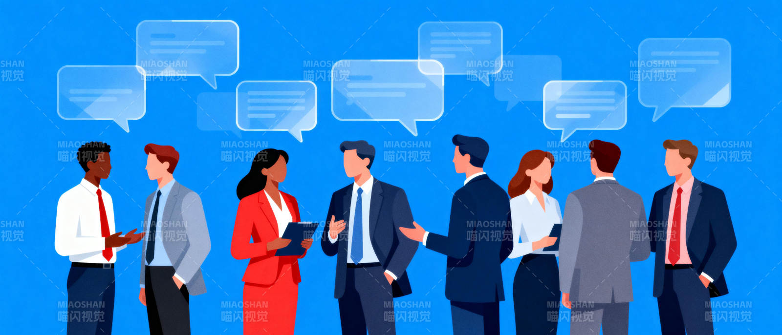 商务人士交流场景图片