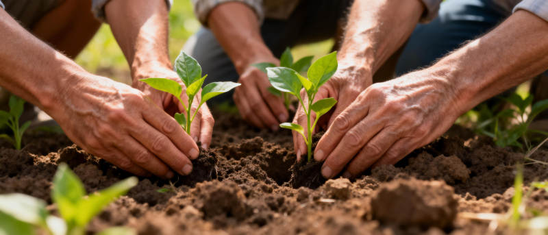 携手种下希望图片