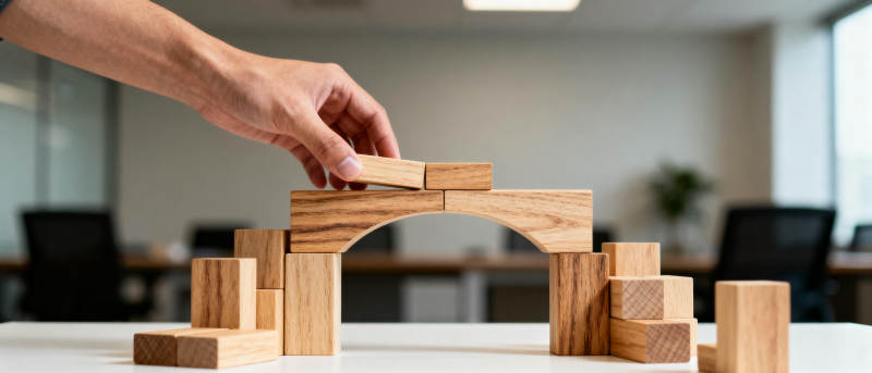 搭建木块拱桥图片