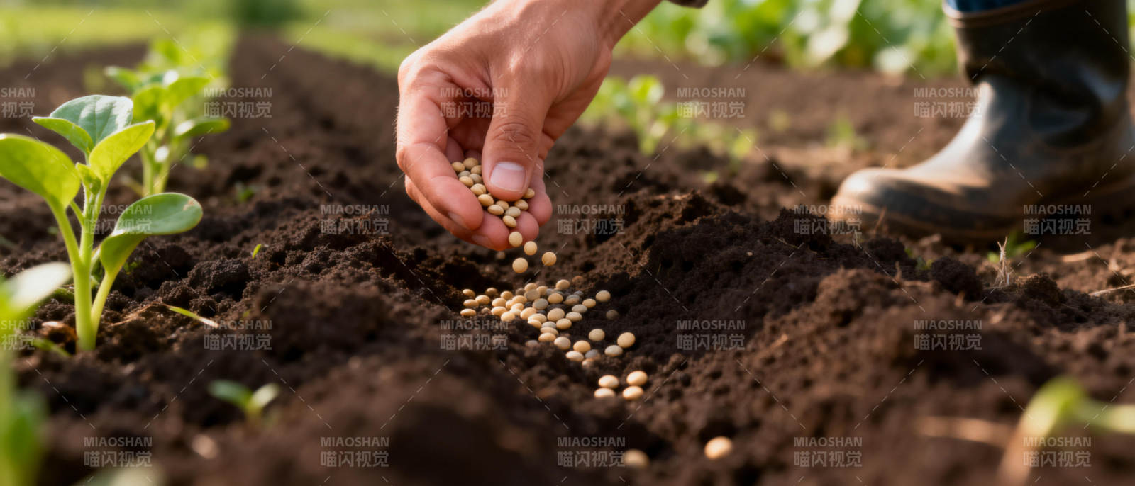播撒种子图片