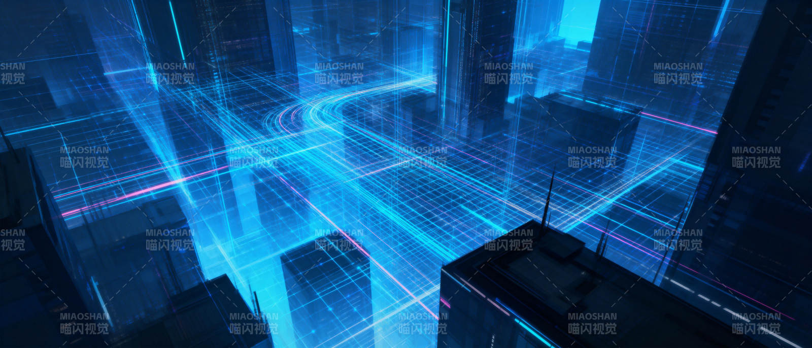 未来都市夜景图片