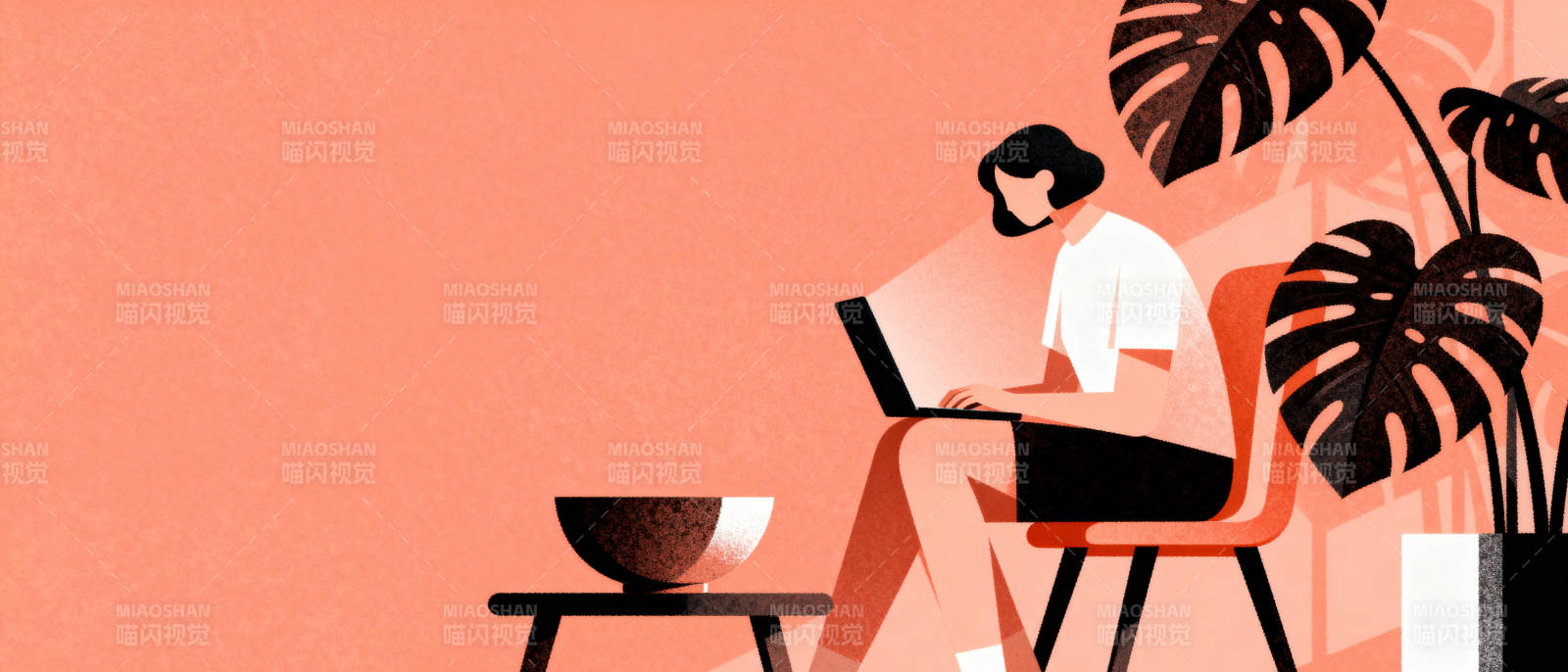 居家办公时光图片