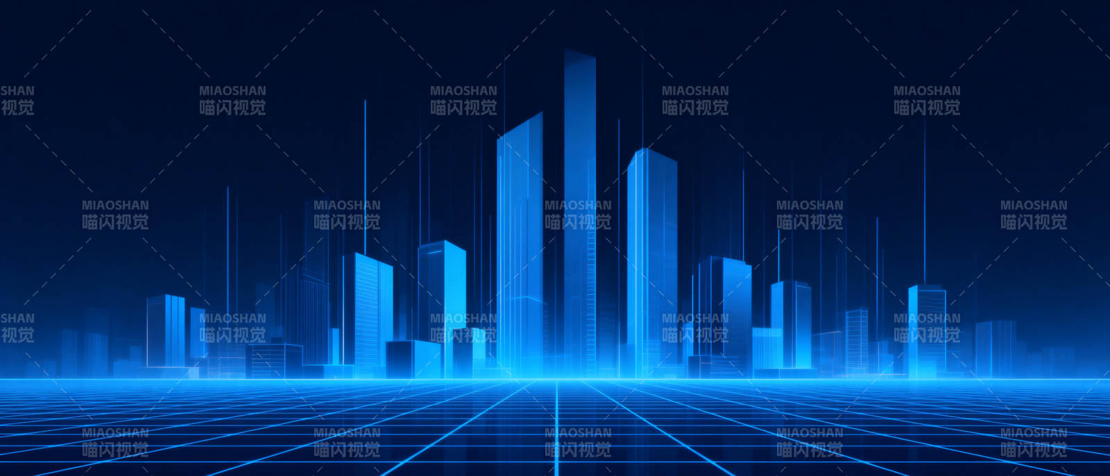 未来城市夜景图片