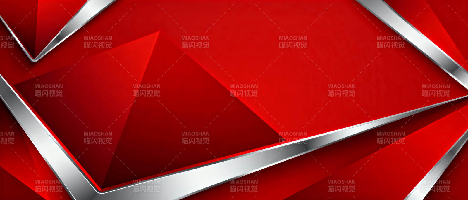 红色几何金属边框图片