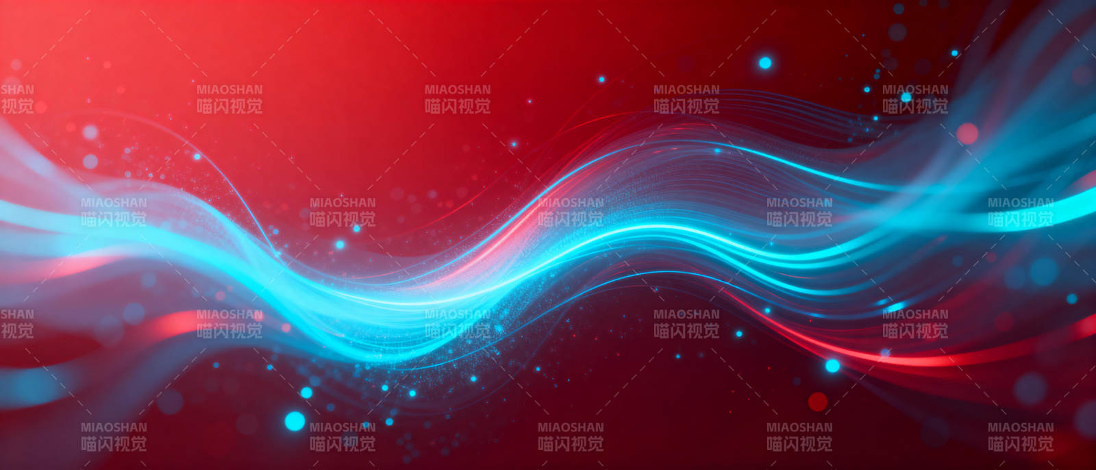 红蓝光影流动图片