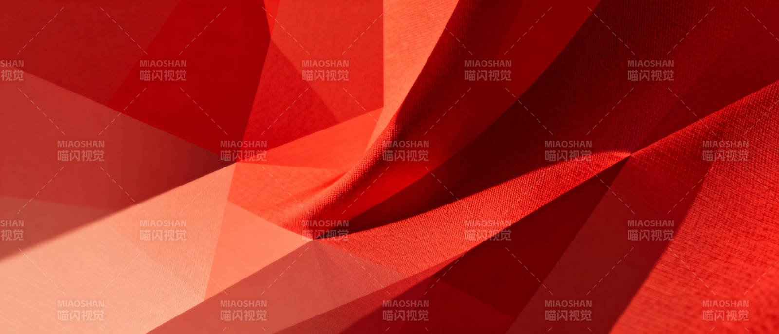 红色几何抽象艺术图片