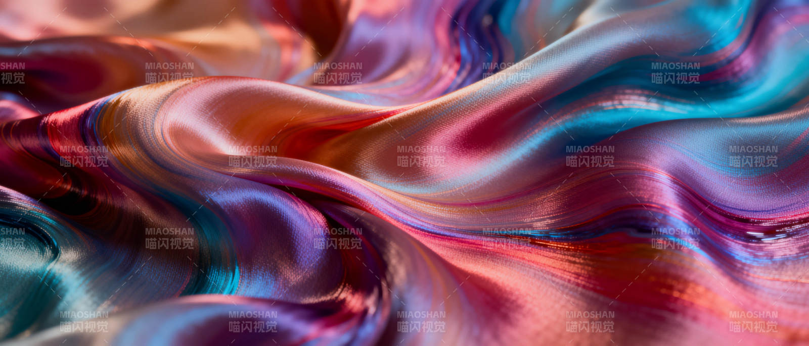 炫彩流光绸缎图片
