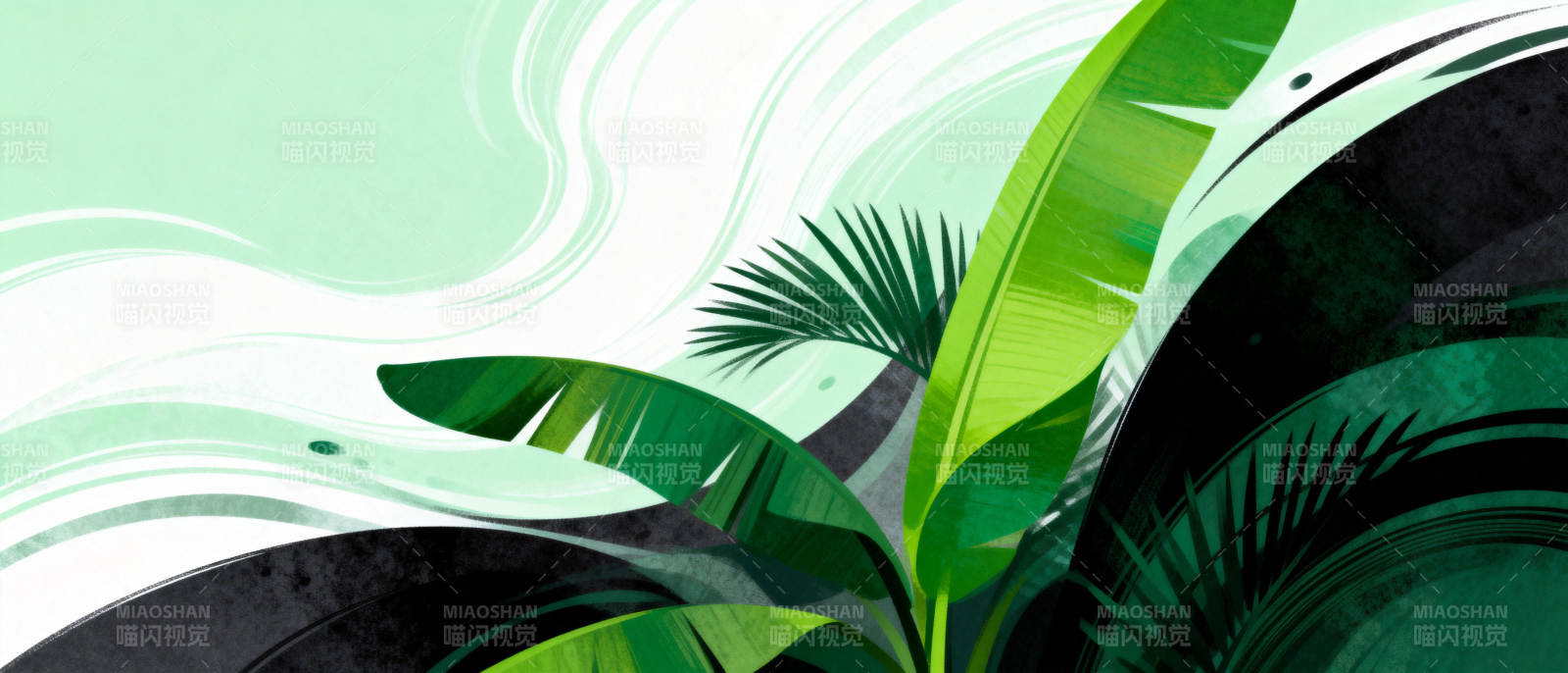 绿意盎然的热带风情图片