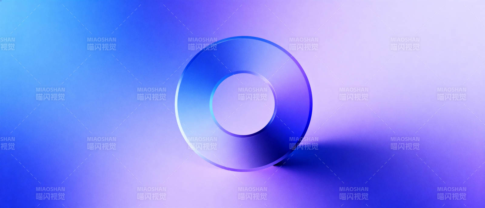 蓝紫渐变圆环图片
