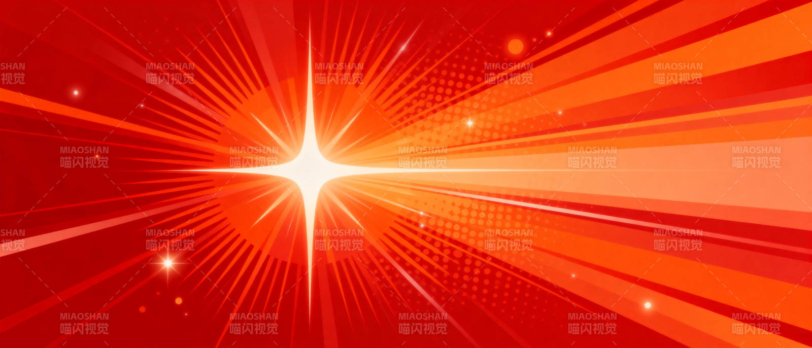 光芒四射的红色背景图片