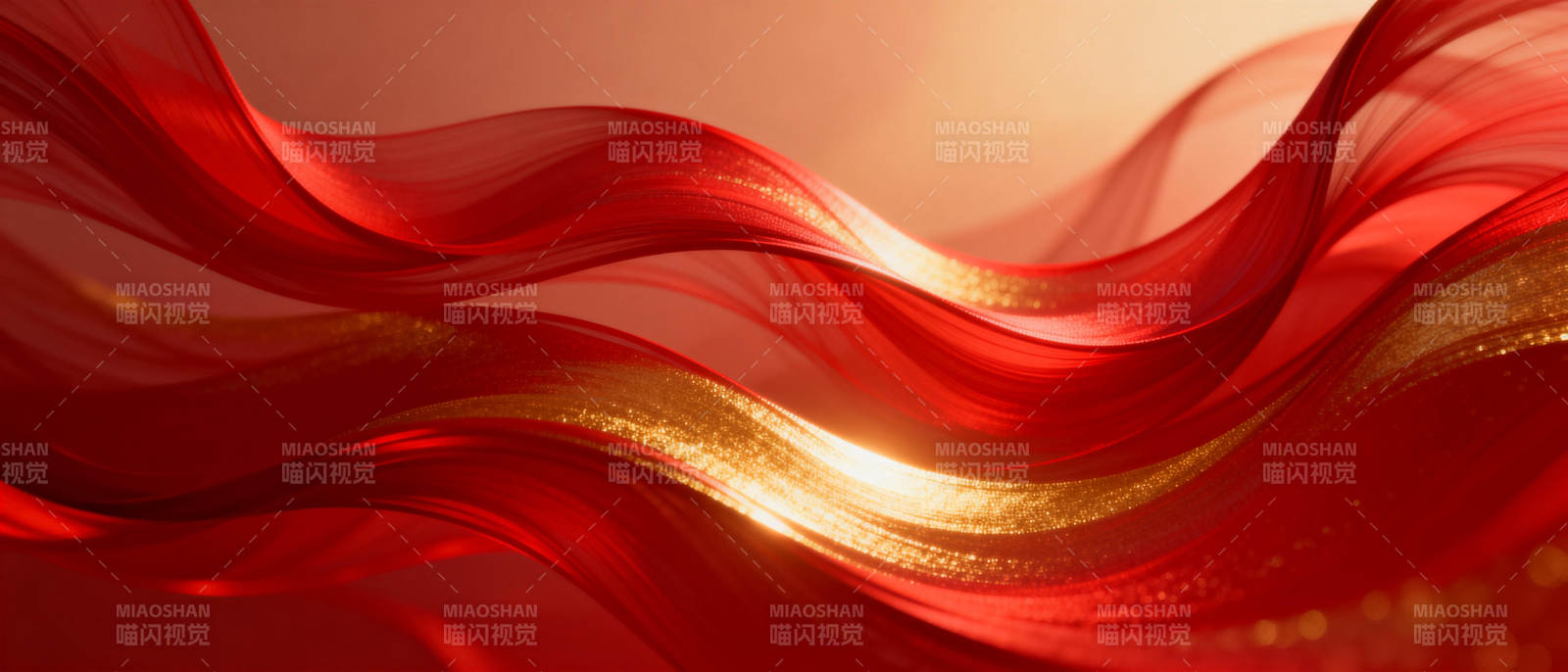 红绸舞动金光图片