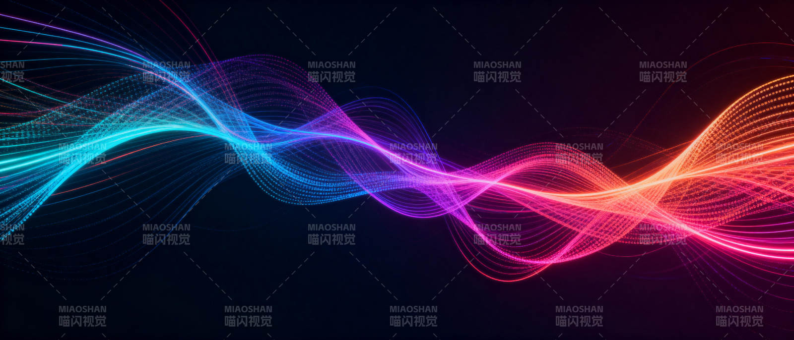 炫彩波浪光效图片