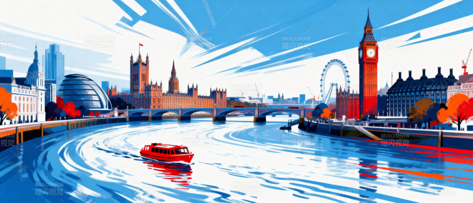 伦敦河畔风光图片