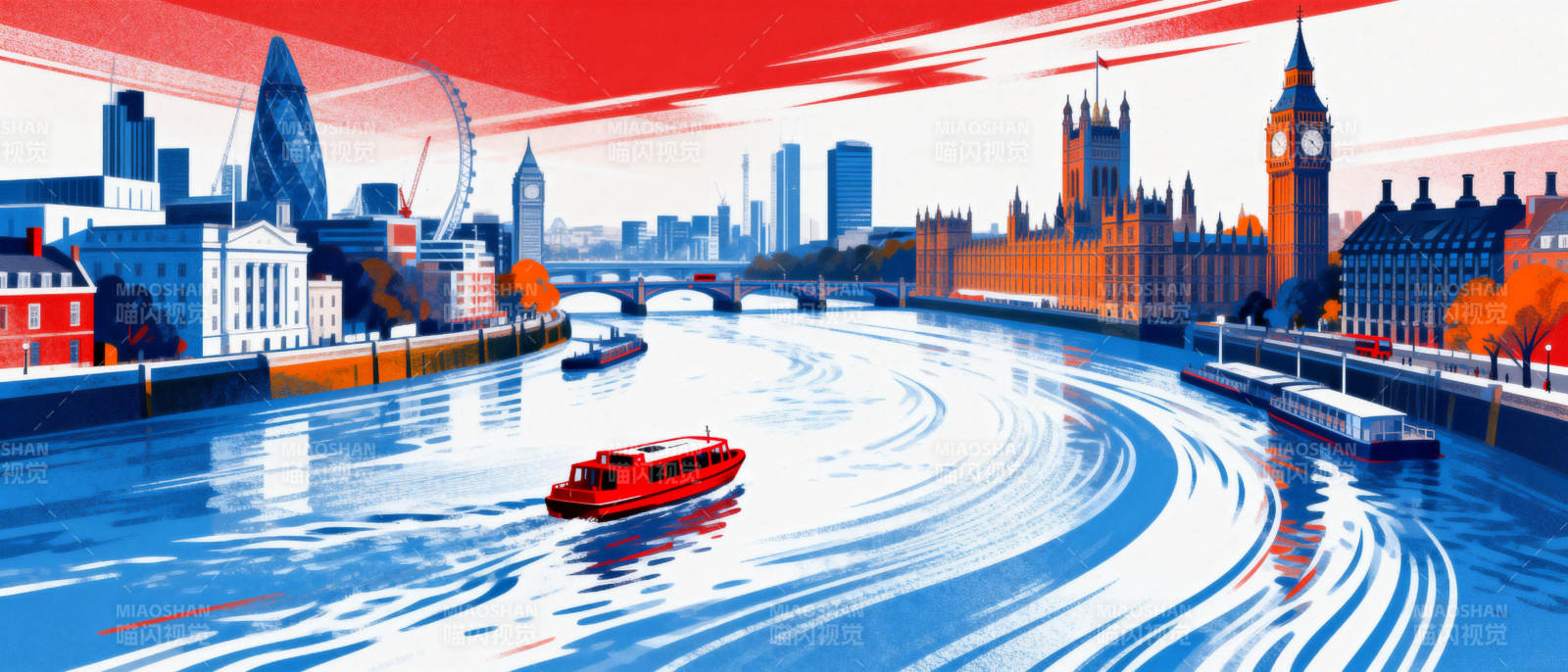 伦敦河畔风光图片