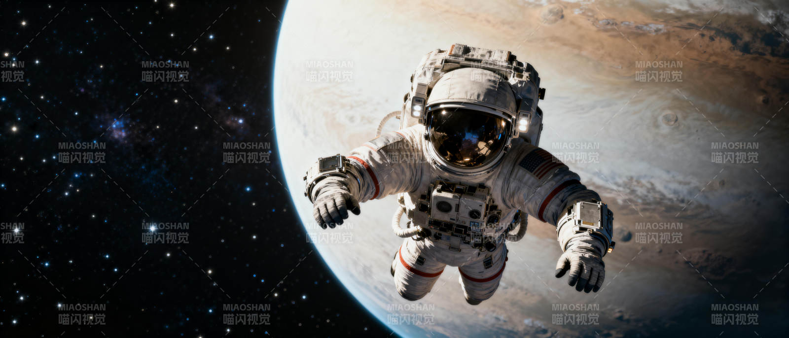 宇航员太空漂浮图片