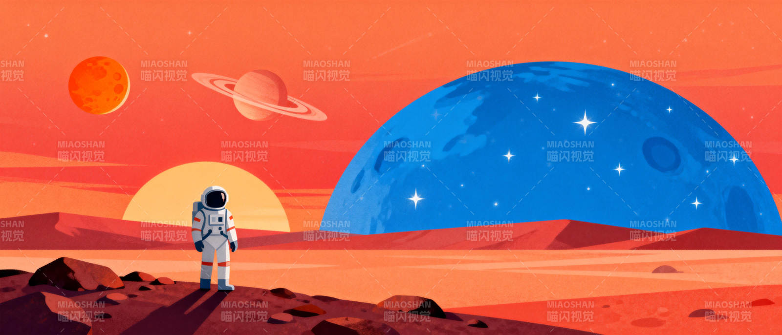 火星上的宇航员图片