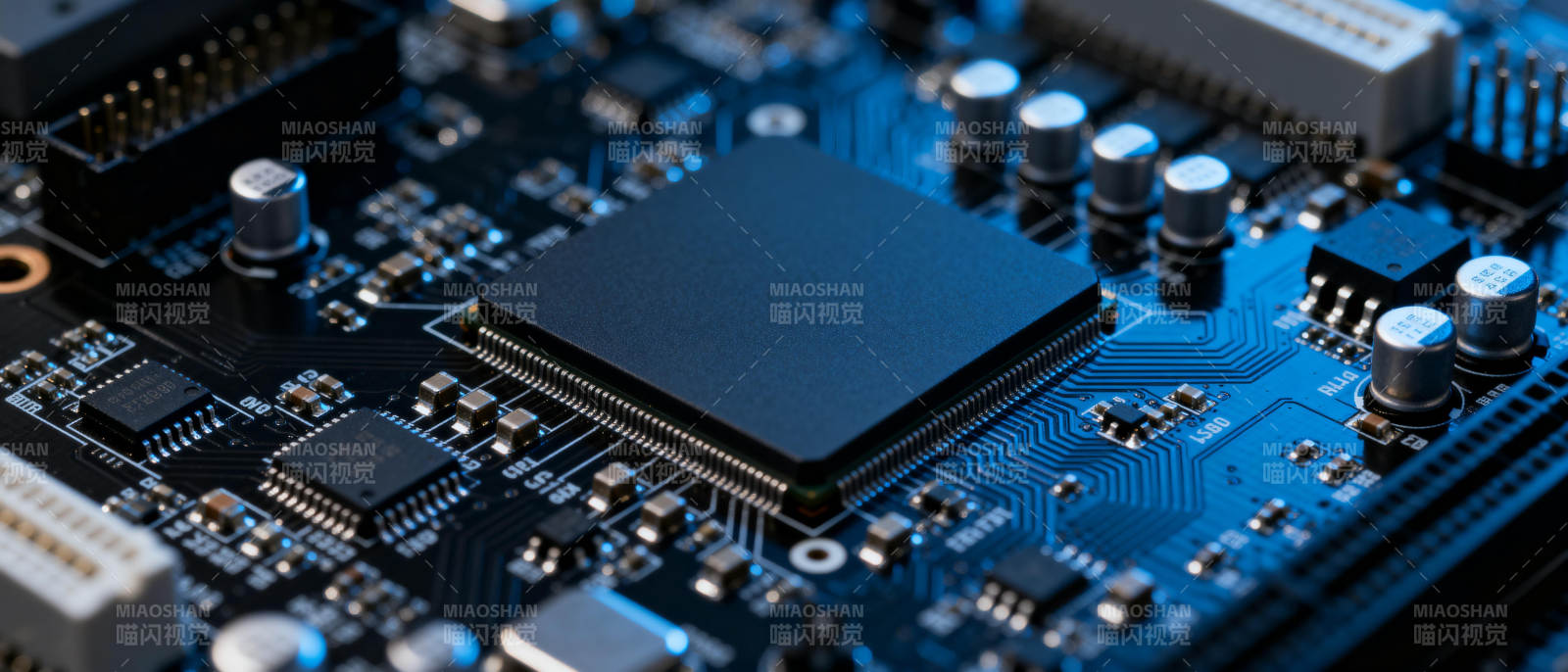 芯片电路特写图片