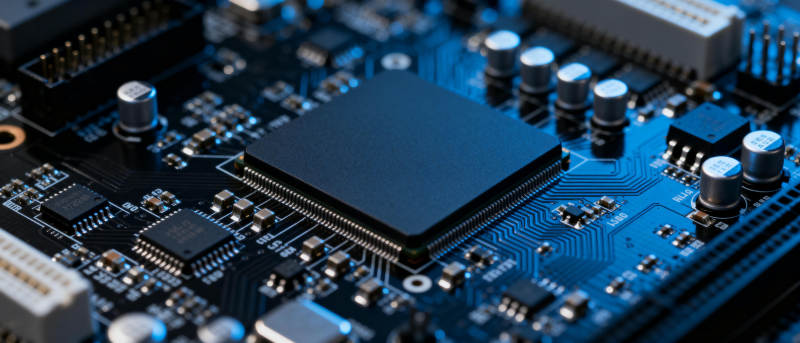 芯片电路特写图片