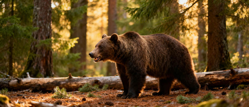 森林中的棕熊图片