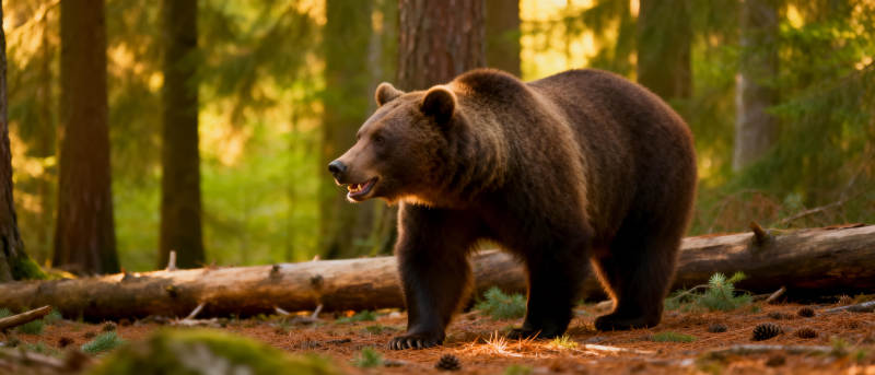 森林中的棕熊图片