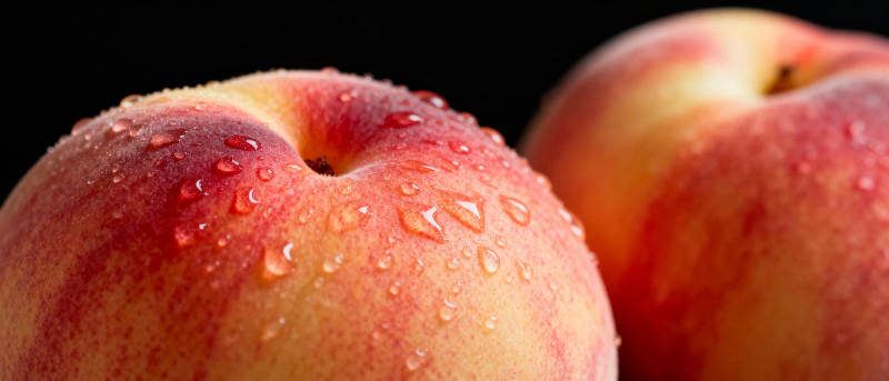 水珠桃子特写图片