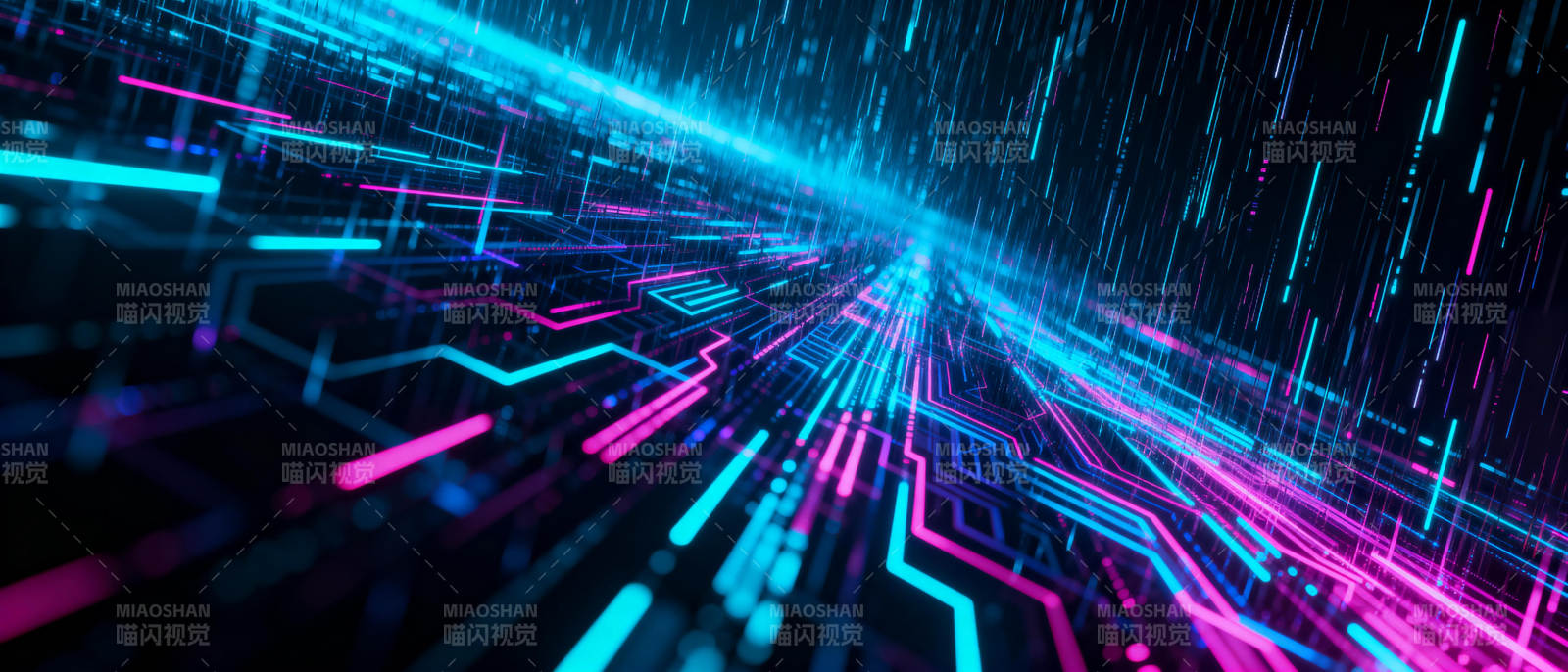 霓虹电路未来之路图片