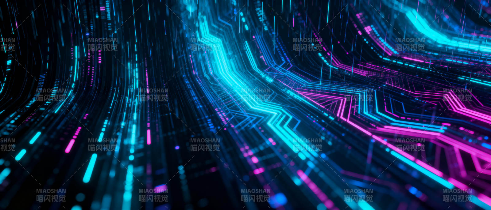霓虹电路迷宫图片