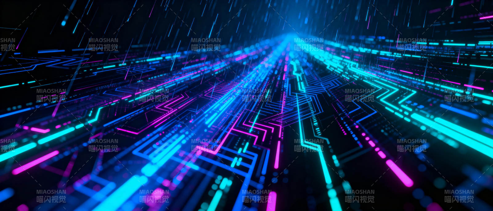 霓虹电路迷宫图片