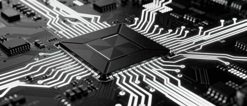 芯片电路特写图片