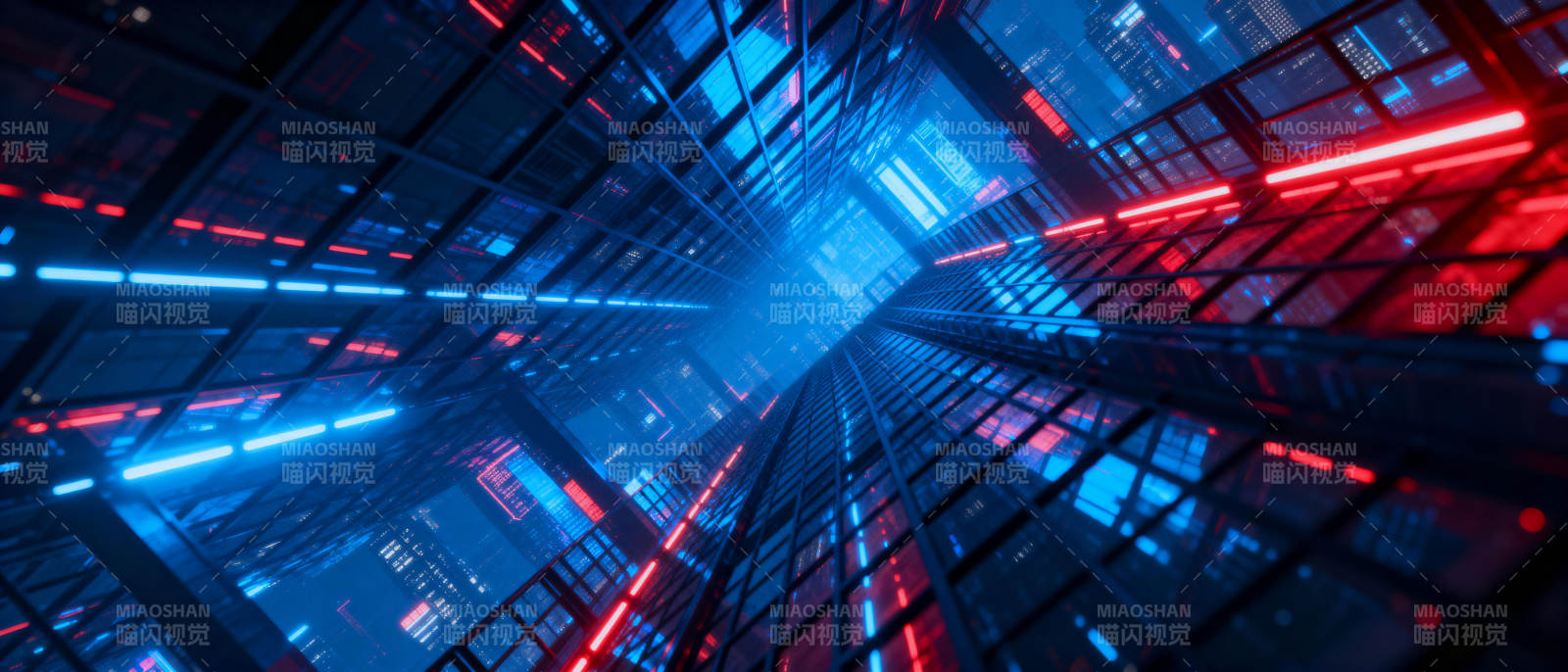 霓虹都市夜景图片